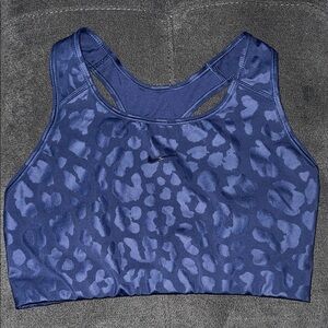 Nike Leopard Print Blue Sports Bra